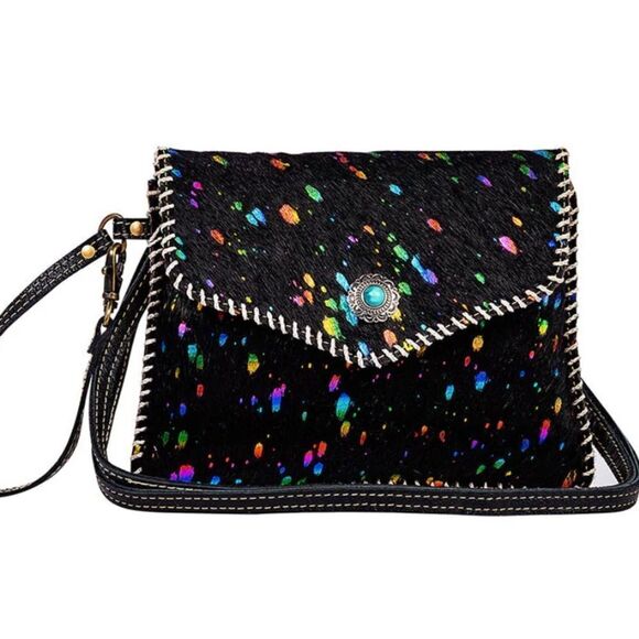 Myra Galaxy Fire Leather & Hair-on Bag - Picture 6 of 9